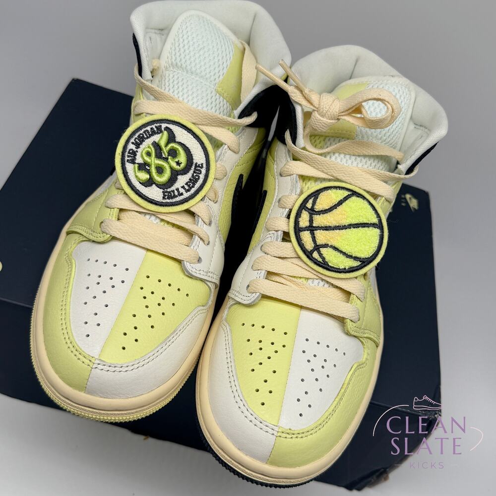 Nike WMNS Air Jordan 1 Mid SE Sail Luminous Green Women 7